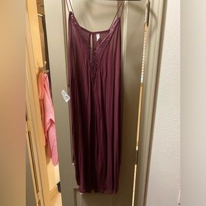 Free People Maroon Lace Dress